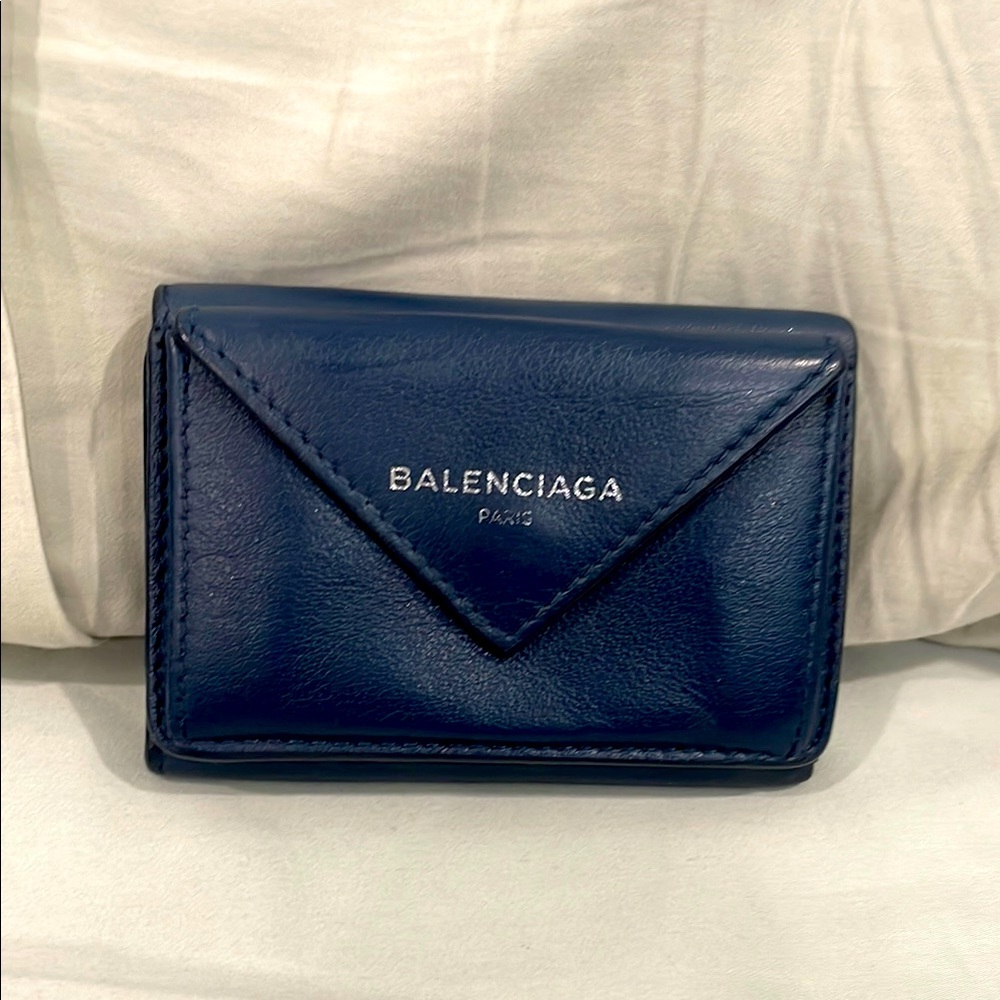Balenciaga Blue Leather Wallet